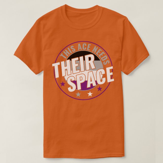 Asexual This Ace Needs Their Space Funny LGBT T-Shirt (Design Front)
