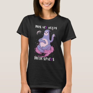 Asexual This Ace Needs Their Spaces Sloth Galaxy A T-Shirt