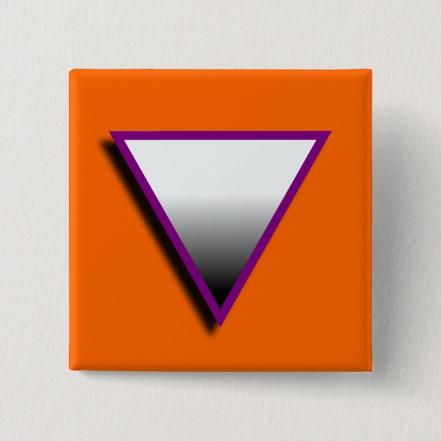 ASEXUAL TRIANGLE SYMBOL 3D 15 CM SQUARE BADGE (Front)