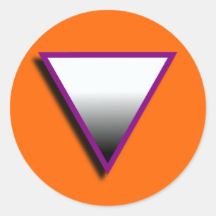 ASEXUAL TRIANGLE SYMBOL 3D CLASSIC ROUND STICKER