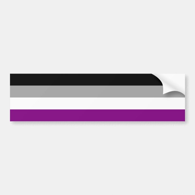Asexuality flag Bumper Sticker (Front)