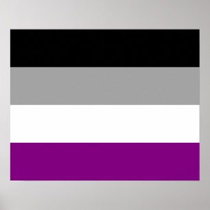 Asexuality flag Poster