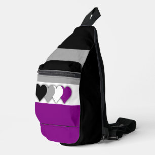 Asexuality flag  sling bag
