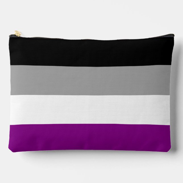 Asexuality pride flag accessory pouch (Front)