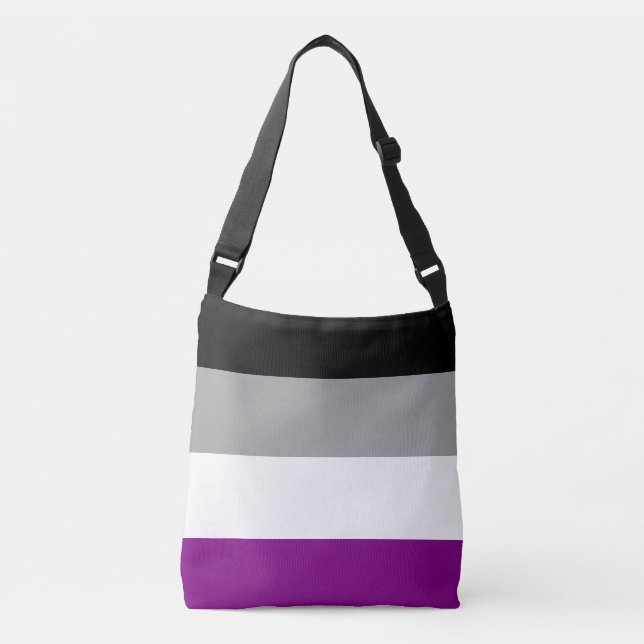Asexuality pride flag crossbody bag (Front)