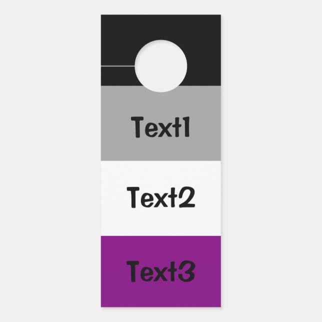 Asexuality Pride flag Door Hanger (Front)