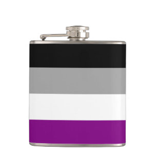 Asexuality Pride flag Hip Flask