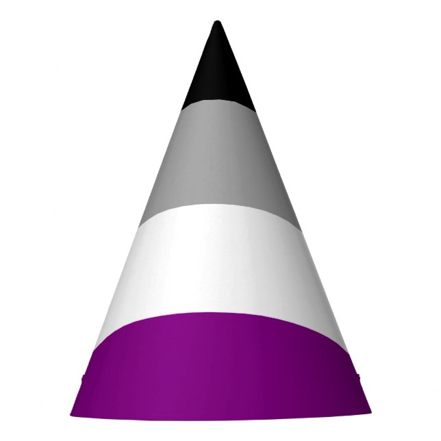 Asexuality pride flag party hat (Front)