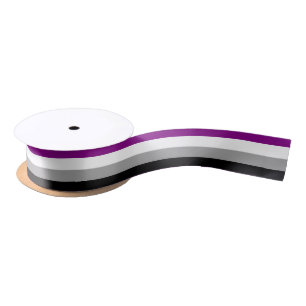 Asexuality pride flag ribbon satin ribbon