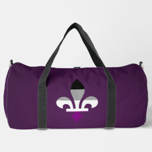 Asexuality pride fleur-de-lis  duffle bag
