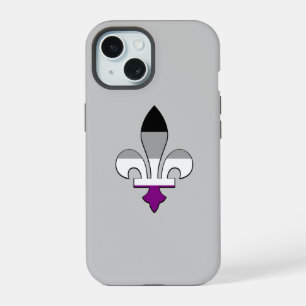 Asexuality pride fleur-de-lis iPhone 15 case