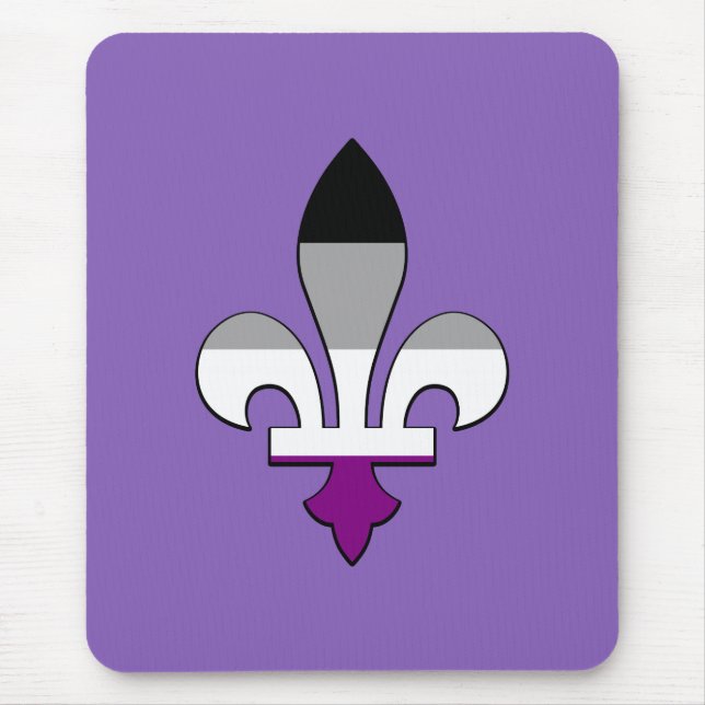Asexuality pride fleur-de-lis mouse mat (Front)