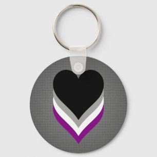 Asexuality pride hearts Keychain