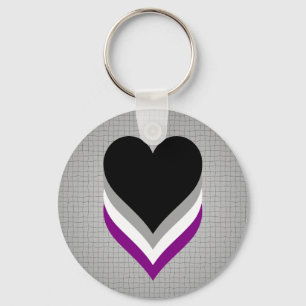 Asexuality pride hearts Keychain