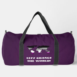 Asexuality Pride Map of The World Duffle Bag