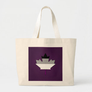 Asexuality pride maple leaf Backpack Large Tote Bag