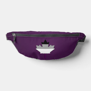 Asexuality pride maple leaf  bum bags
