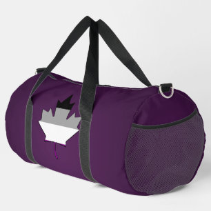 Asexuality pride maple leaf  duffle bag