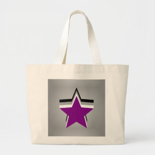 Asexuality pride stars Backpack Large Tote Bag