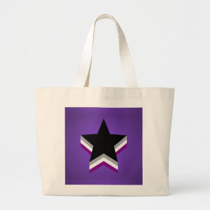 Asexuality pride stars Backpack Large Tote Bag