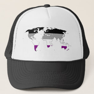 Asexuality pride world map Hat