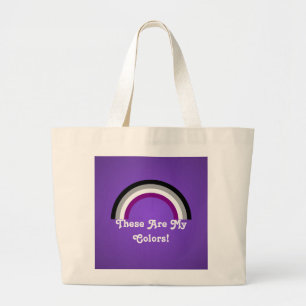 Asexuality rainbow pride Backpack Large Tote Bag