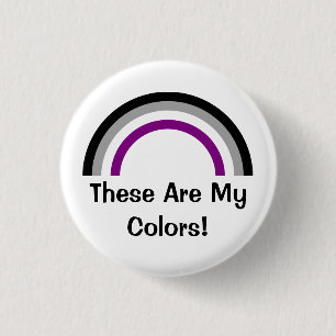 Asexuality rainbow pride Button