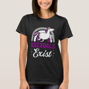 Asexuals Exist Asexual Pride Minimalist Rainbow Un T-Shirt