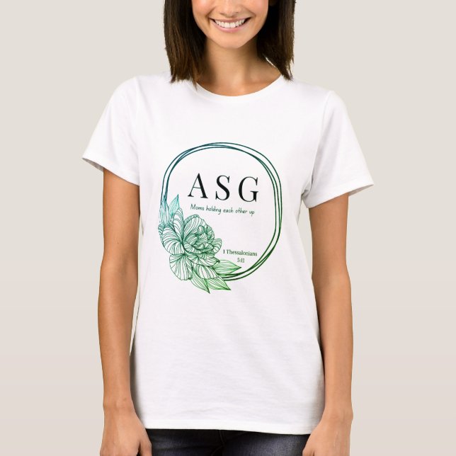 ASG logo in greens and blues (name on back) T-Shirt (Front)