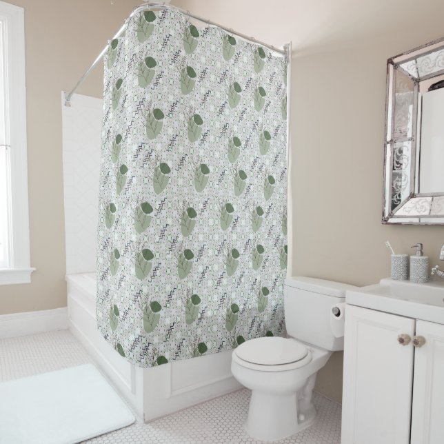Ash Acorn  Shower Curtain (In Situ)