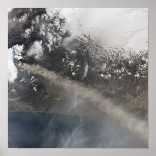 Ash and steam continue billowing poster