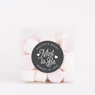 Ash Black   Mint to Be Personalised Wedding Favour Classic Round Sticker