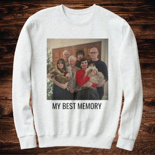  Ash Black Personalised Cat Mum Family Pet Photo Sweatshirt