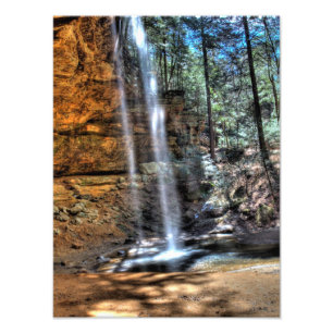 Ash Cave Falls, Ash Cave, Hocking Hills, Ohio Photo Print