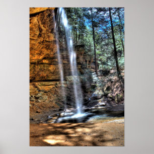 Ash Cave waterfall, Hocking Hills, Ohio Poster
