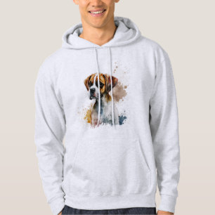 Ash colour hoodie with cute dog design casual wear