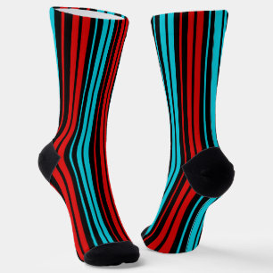 Ash Gray Black White Stripes Pattern   Socks