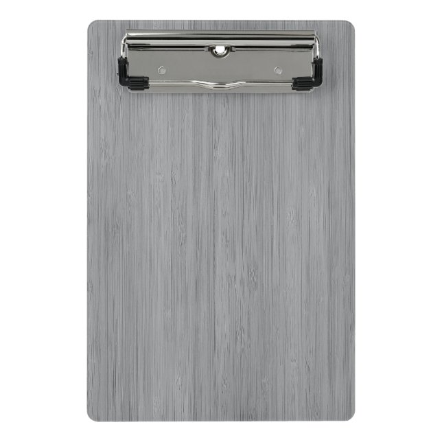 Ash Grey Bamboo Wood Grain Look Mini Clipboard (Front)