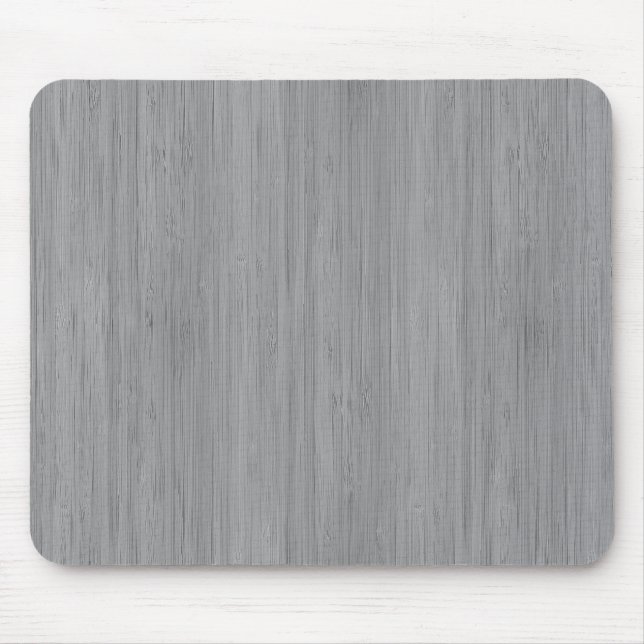 Ash Grey Bamboo Wood Grain Look Mouse Mat (Front)