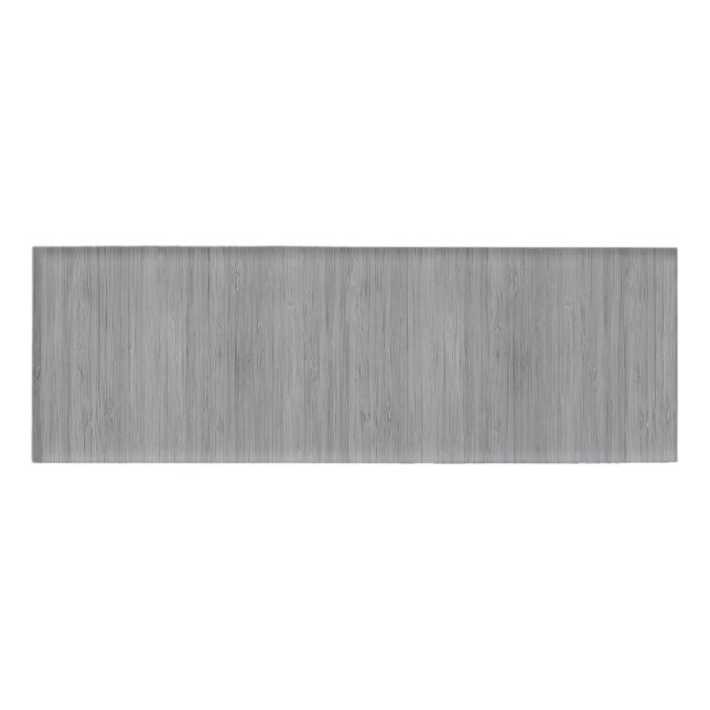 Ash Grey Bamboo Wood Grain Look Name Tag (Front)
