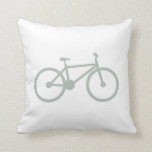 Ash Grey Bicycle Cushion<br><div class="desc">Cool, cute, Ash Grey bicycle, cycling design. Support enviorment friendly means of transportation! Great gift for cyclers, bikers, or bike racers! Images used on this item are licensed and © Graphics Factory.com</div>