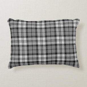 Ash Grey Blackwatch Campbell Tartan Plaid Decorative Cushion