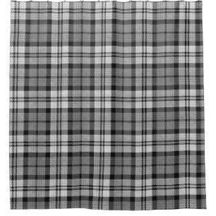 Ash Grey Blackwatch Campbell Tartan Plaid Shower Curtain