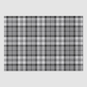 Ash Grey Blackwatch Campbell Tartan Plaid Tissue Paper