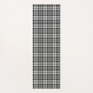 Ash Grey Blackwatch Campbell Tartan Plaid Yoga Mat
