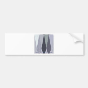 Ash Grey Chevron Dots Art Print Bumper Sticker