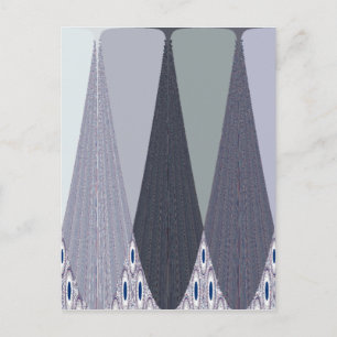 Ash Grey Chevron Dots Art Print Postcard