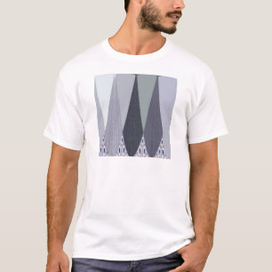 Ash Grey Chevron Dots Art Print T-Shirt