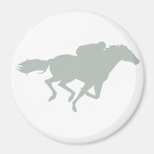 Ash Grey Horse Racing Magnet