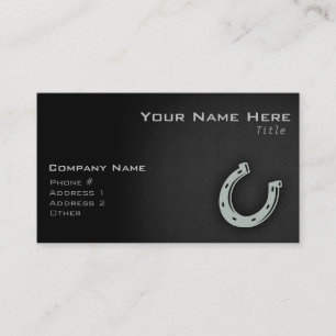 Ash Grey Horseshoe Business Card